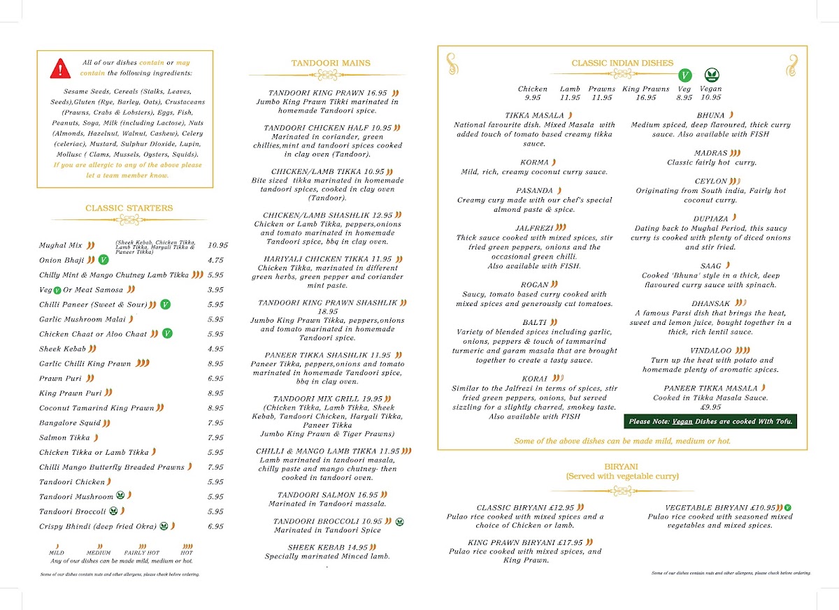 Menu Mughal Palace-3