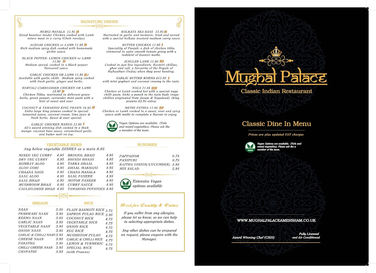 Menu Mughal Palace-4