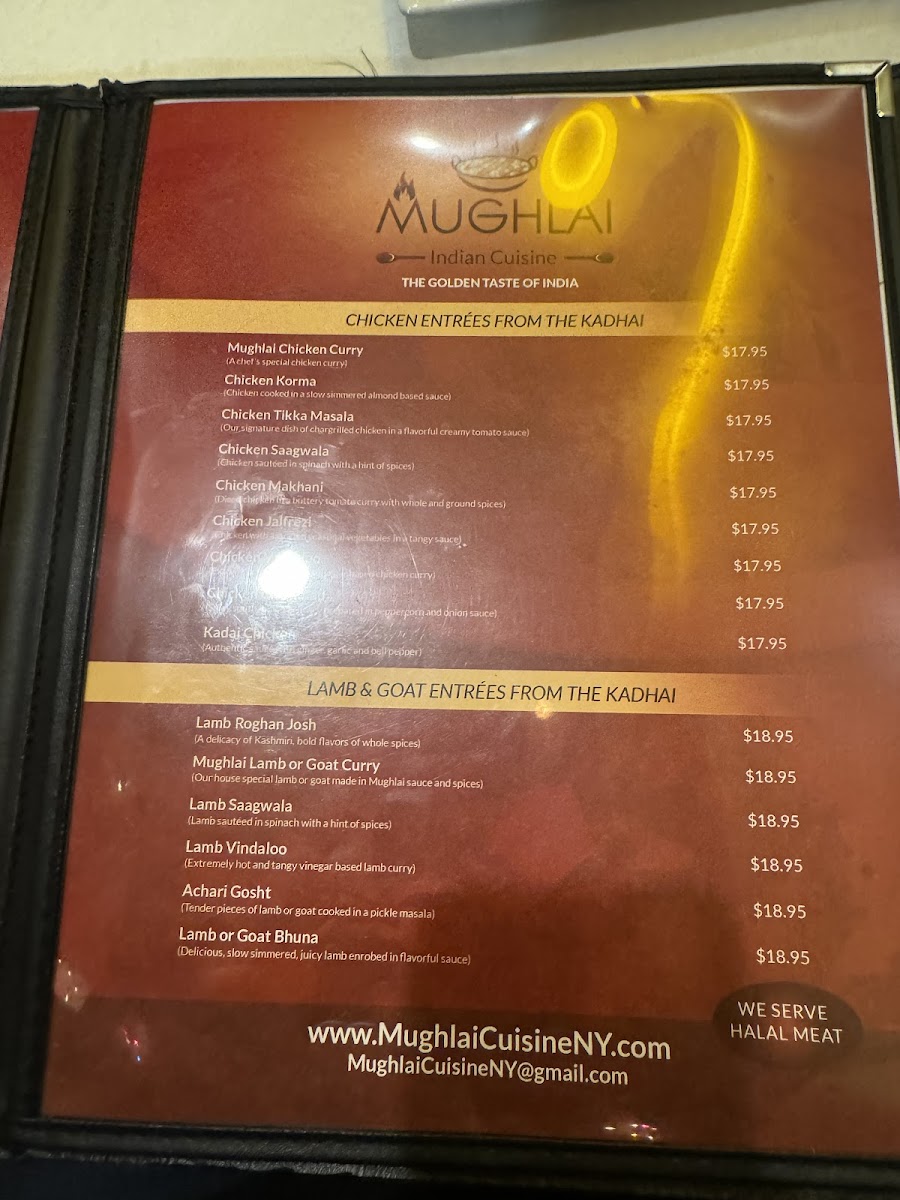 Menu Mughlai Indian Cuisine-1