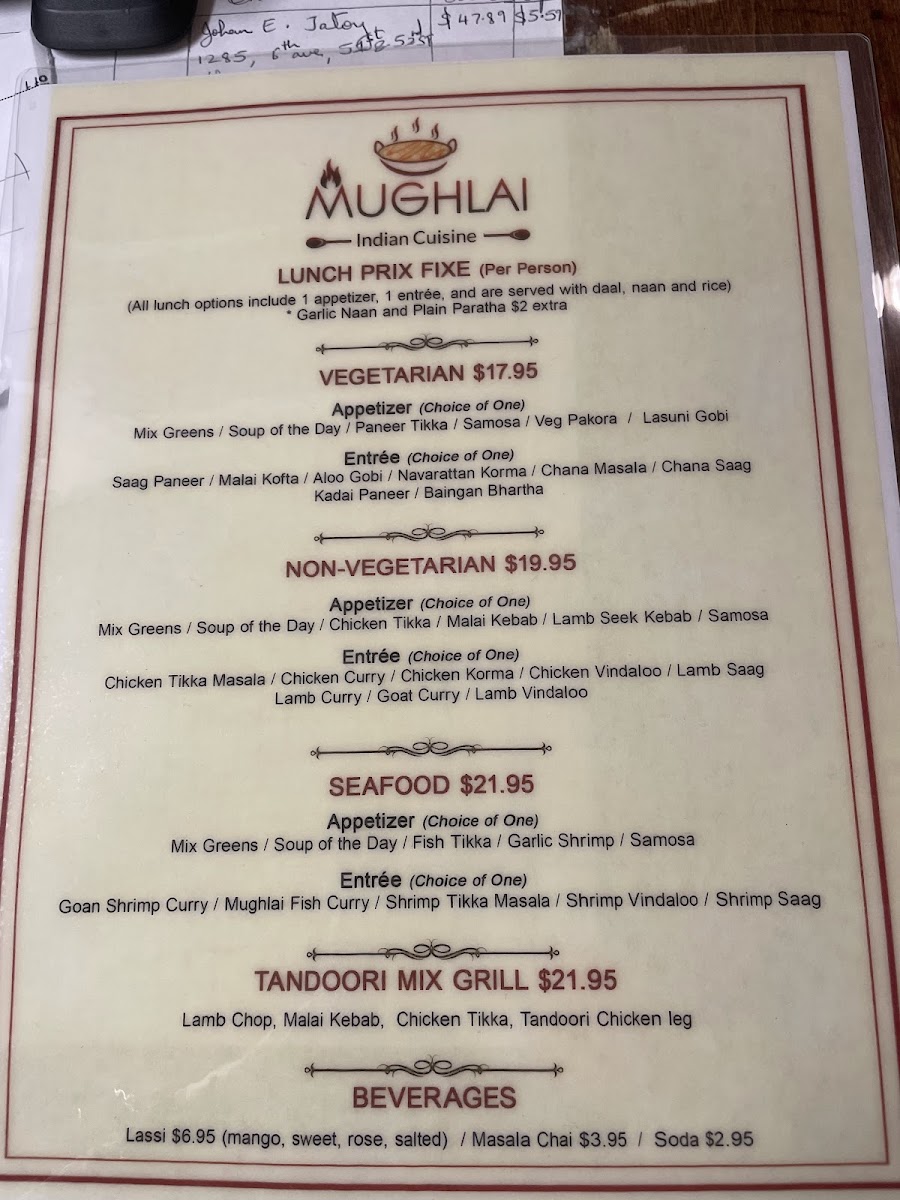 Menu Mughlai Indian Cuisine-8