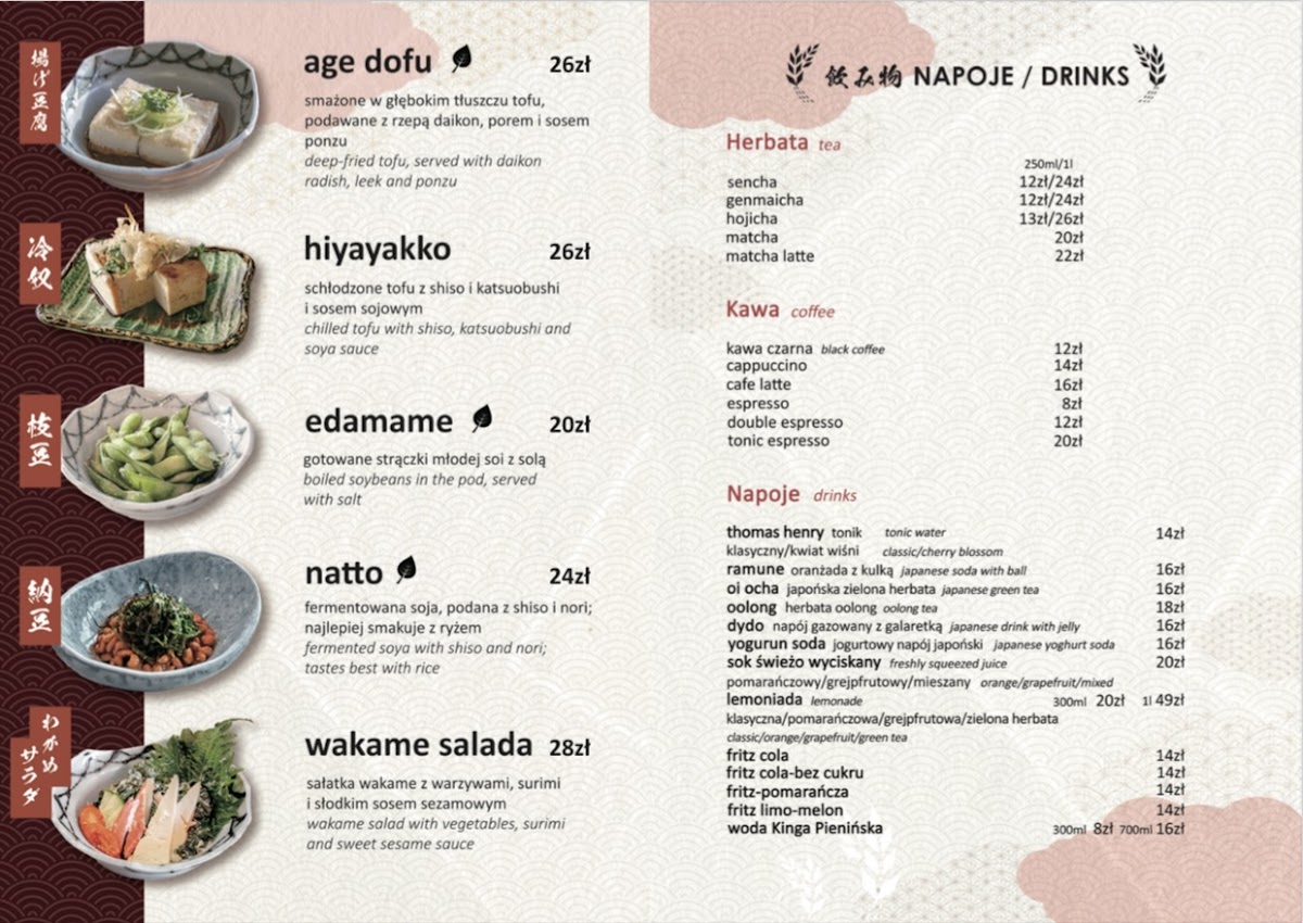 Menu Mugi Izakaya, Japońska Restauracja Warszawa-2