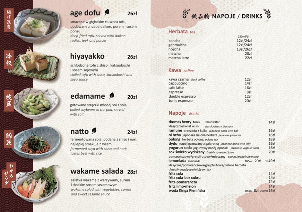 Menu Mugi Izakaya, Japońska Restauracja Warszawa-3