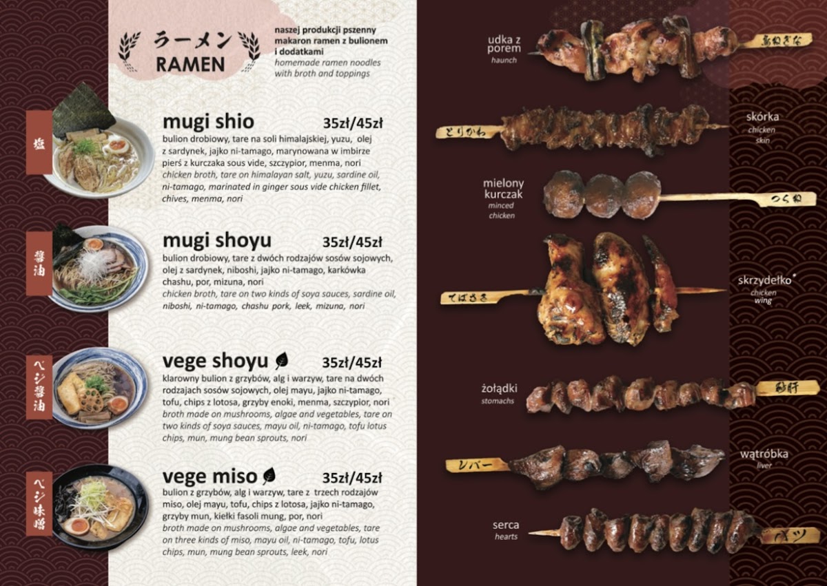 Menu Mugi Izakaya, Japońska Restauracja Warszawa-9
