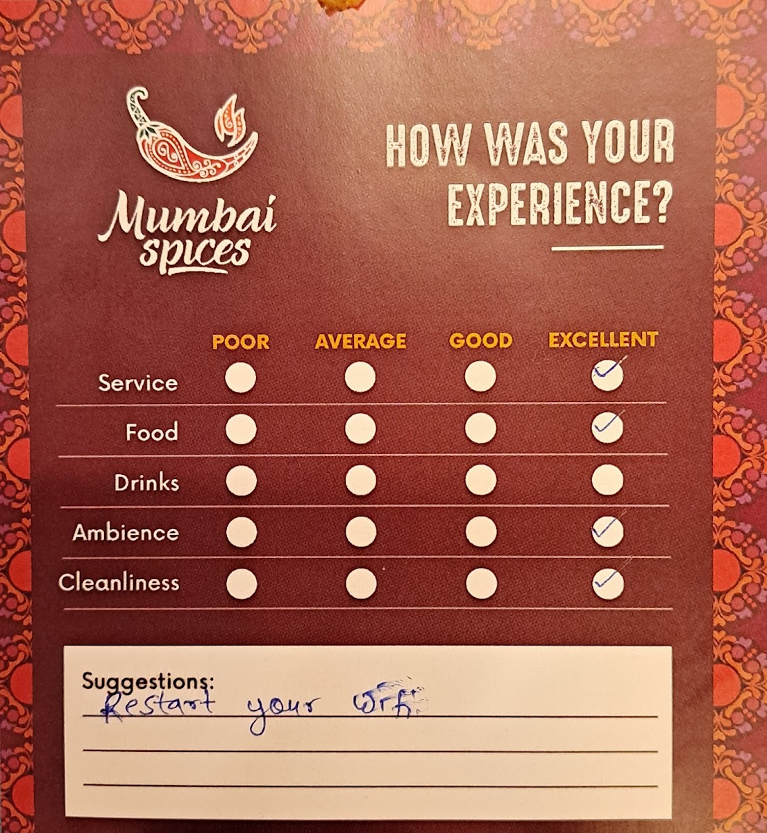 Menu Mumbai Spices Restaurant-6