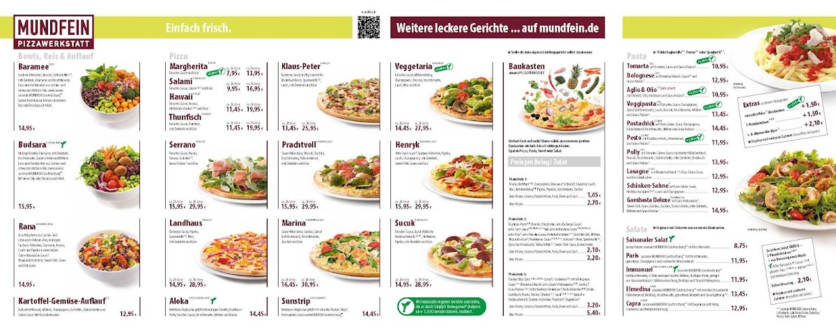 Menu Mundfein Pizzawerkstatt Hamburg-Bergstedt-1