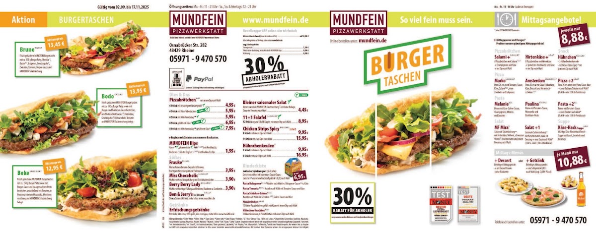 Menu Mundfein Pizzawerkstatt Rheine-2