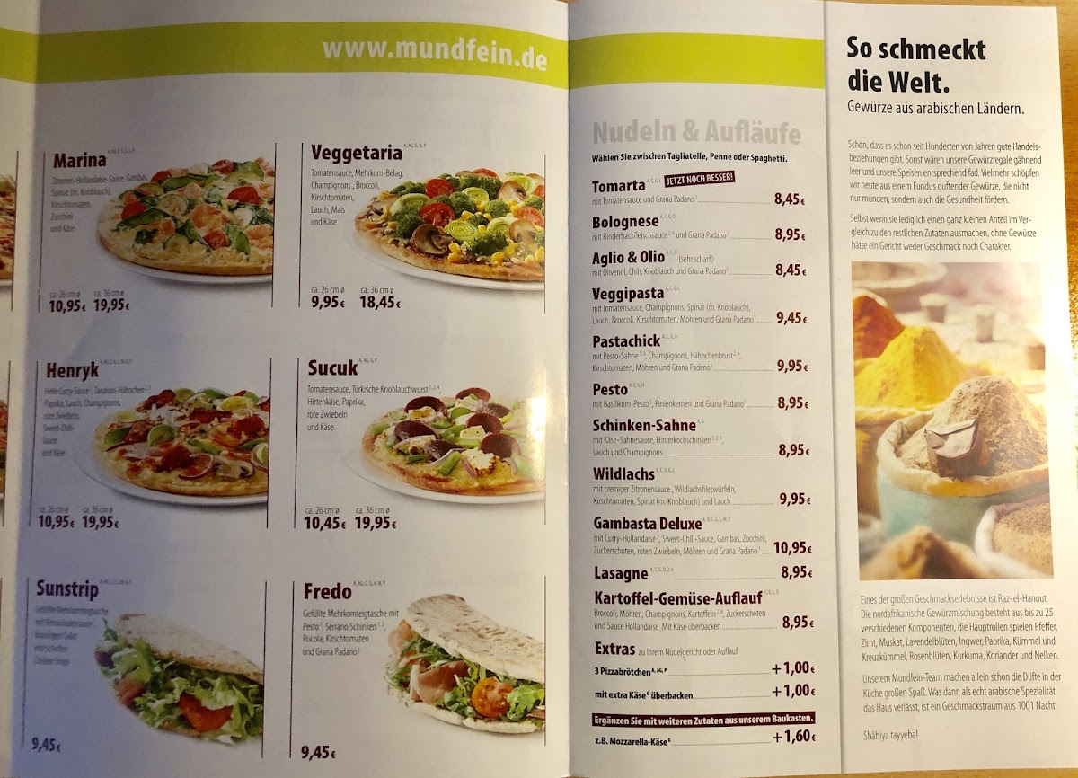 Menu Mundfein Pizzawerkstatt Rheine-5
