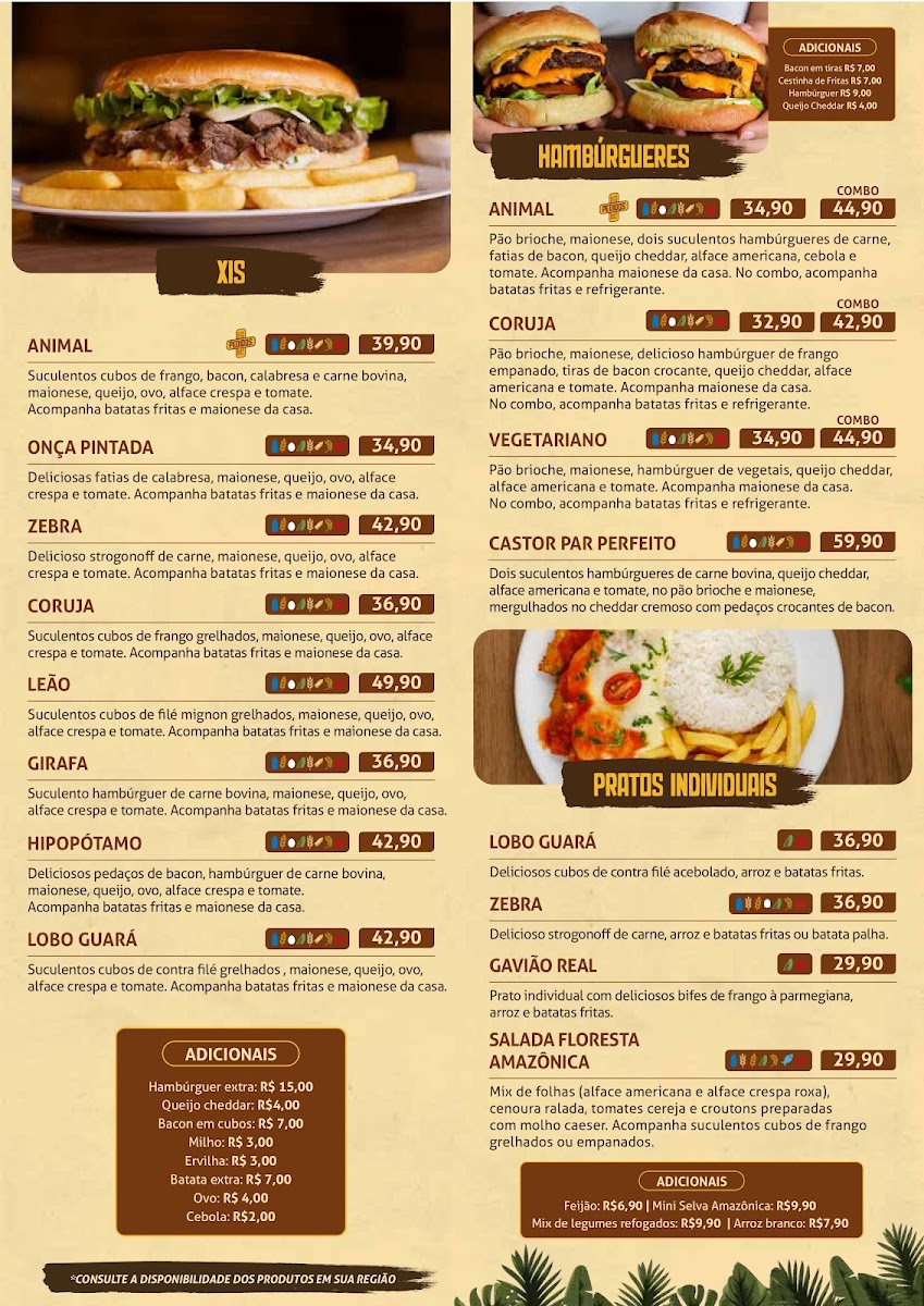 Menu Mundo Animal Lanchonete Temática-1
