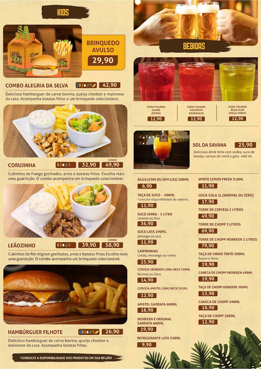 Menu Mundo Animal Lanchonete Temática-5