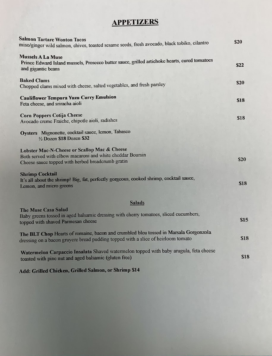 Menu Muse @ The End-6