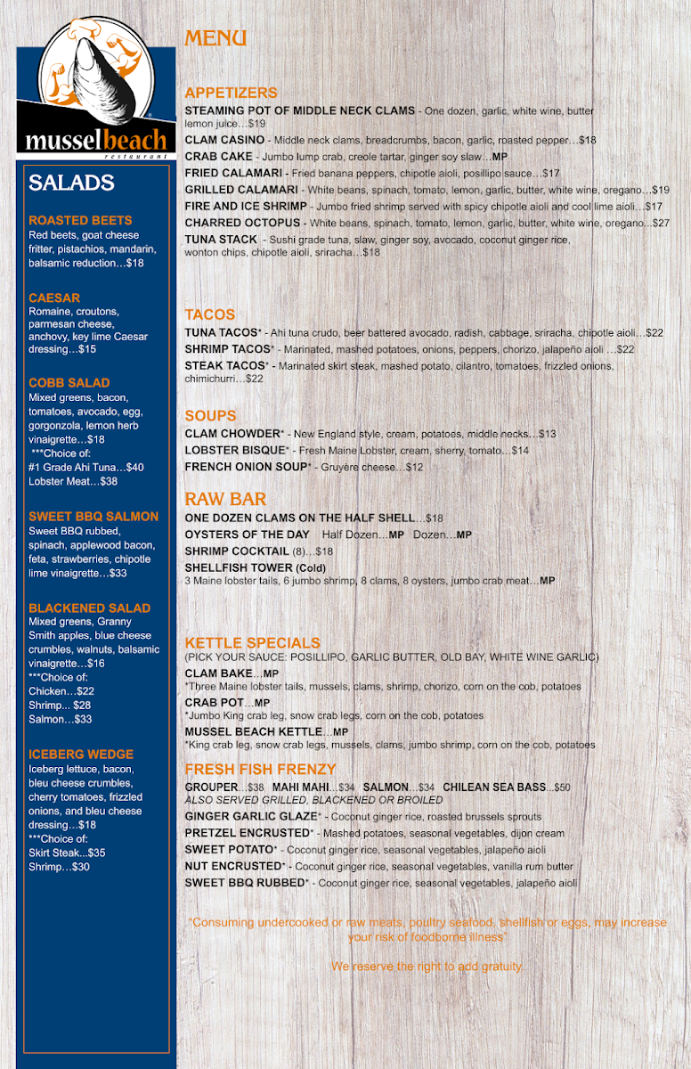 Menu Mussel Beach-1