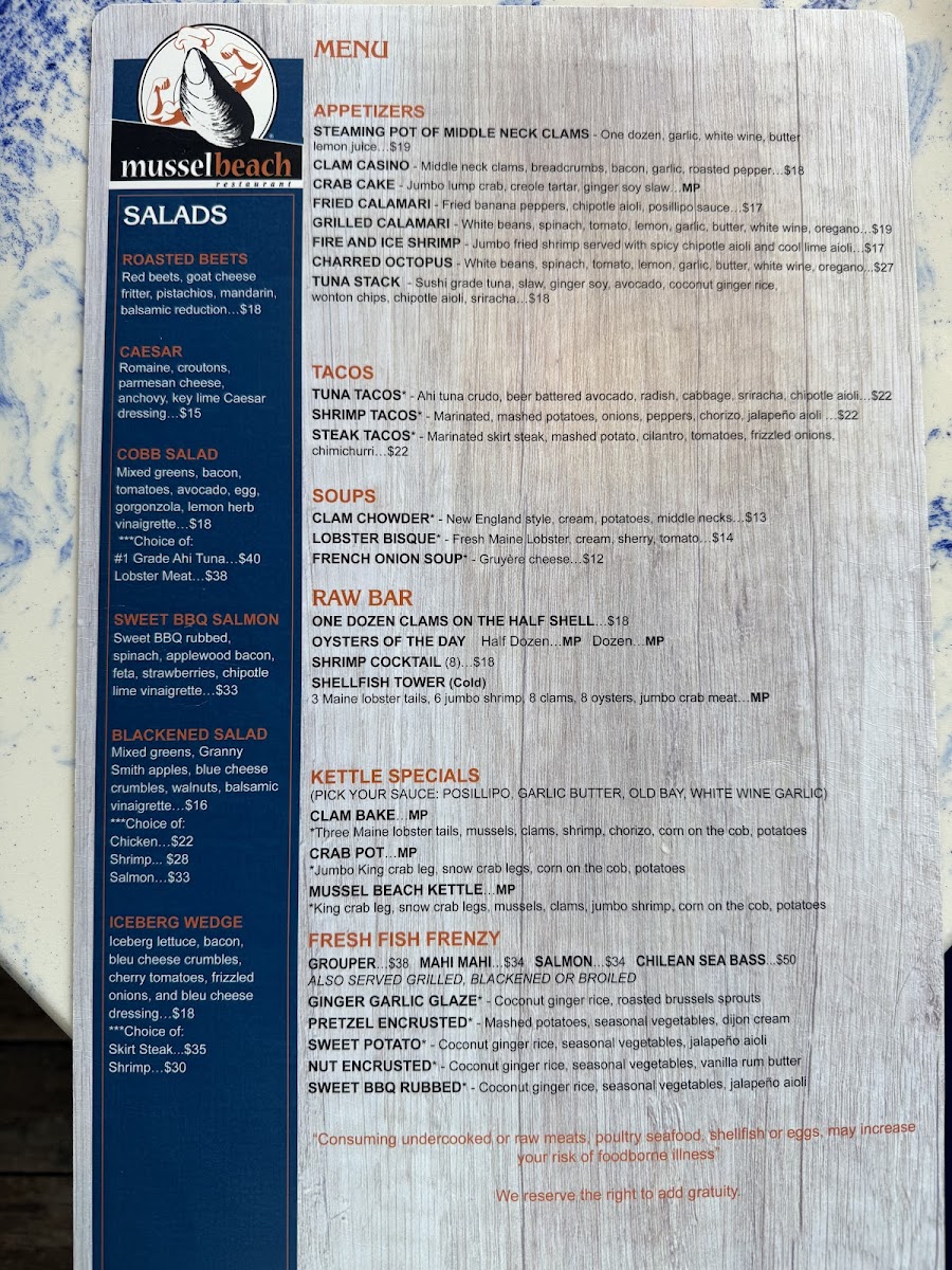 Menu Mussel Beach-4