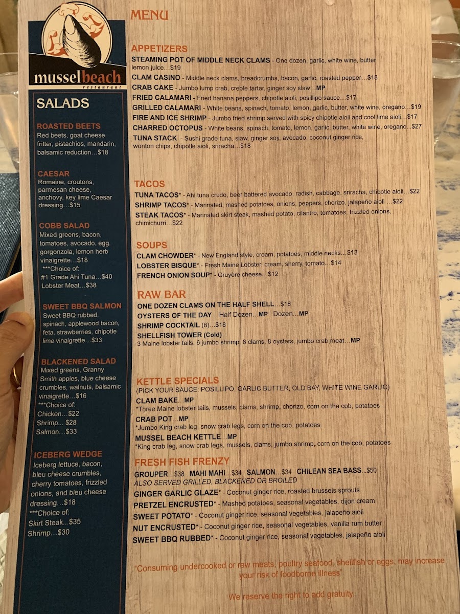 Menu Mussel Beach-5