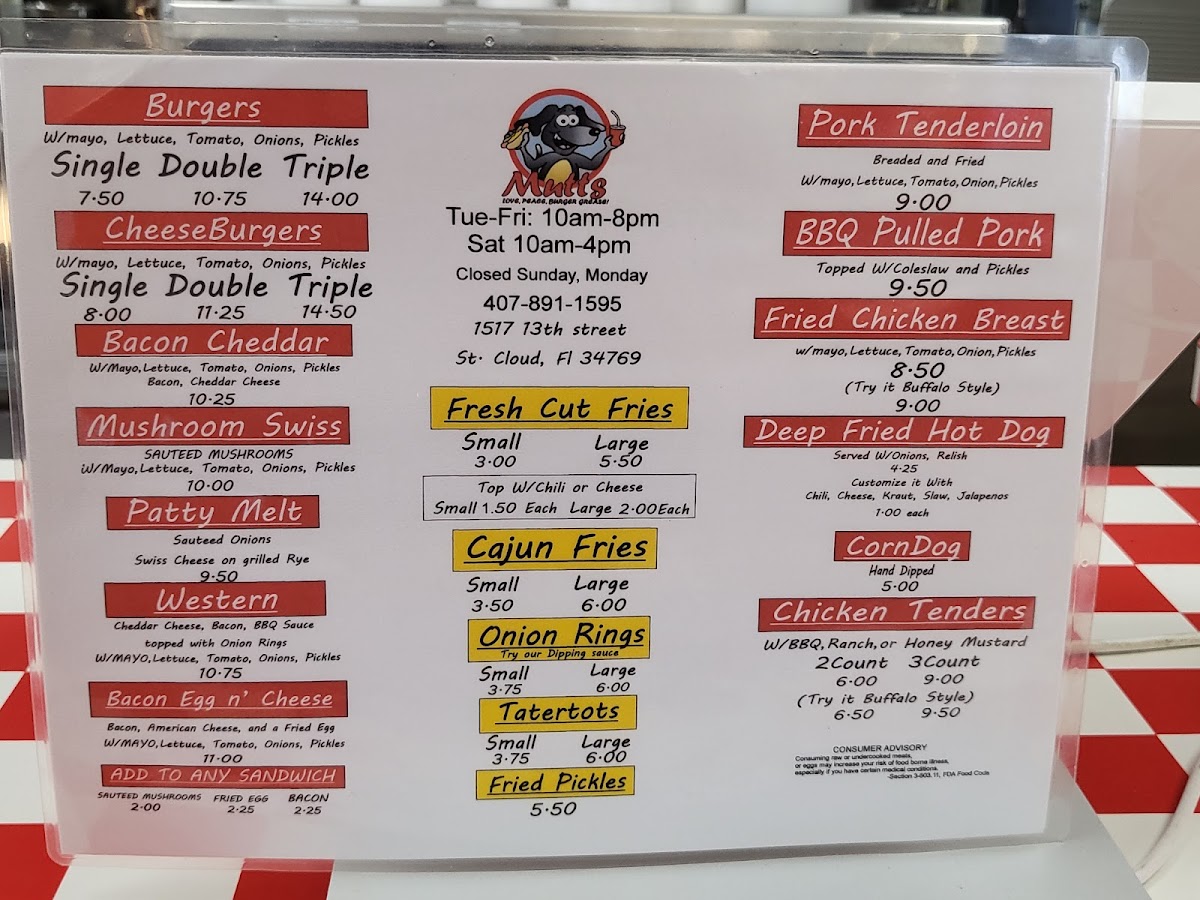 Menu Mutts On 13Th-2