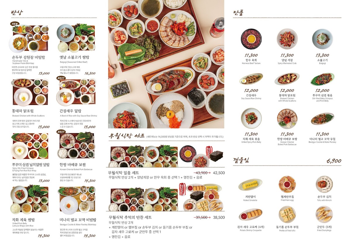 Menu Muwol Table, Gangnam Express Terminal-1