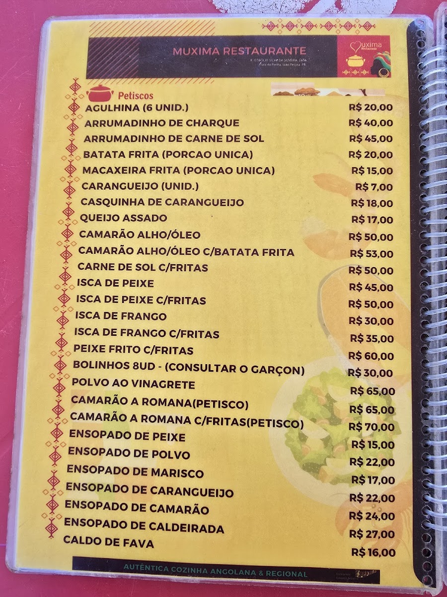 Menu Muxima Cozinha Angolana E Regional-1