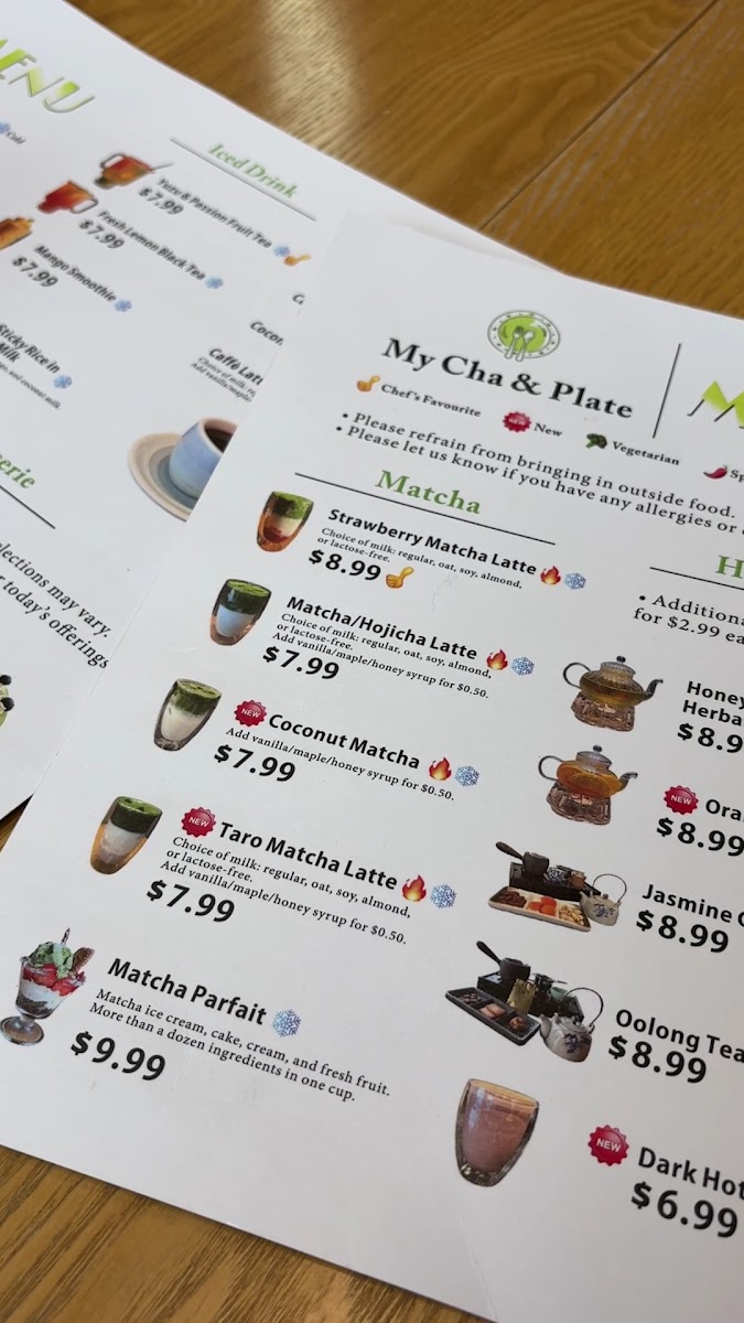 Menu My Cha & Plate-10