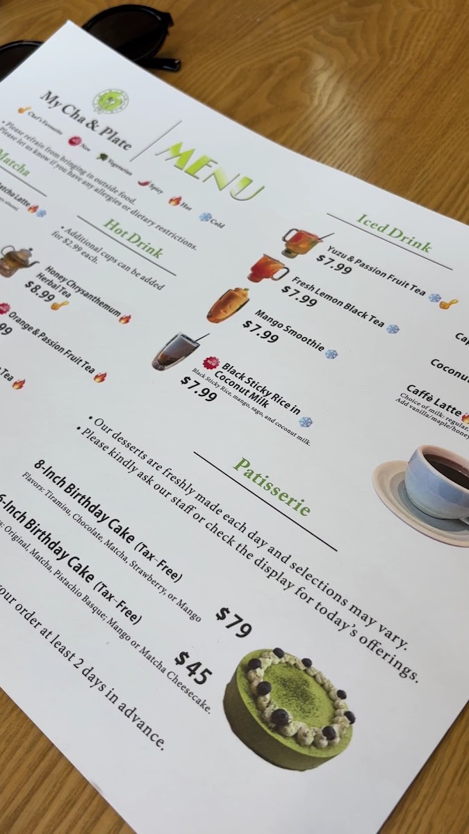 Menu My Cha & Plate-7