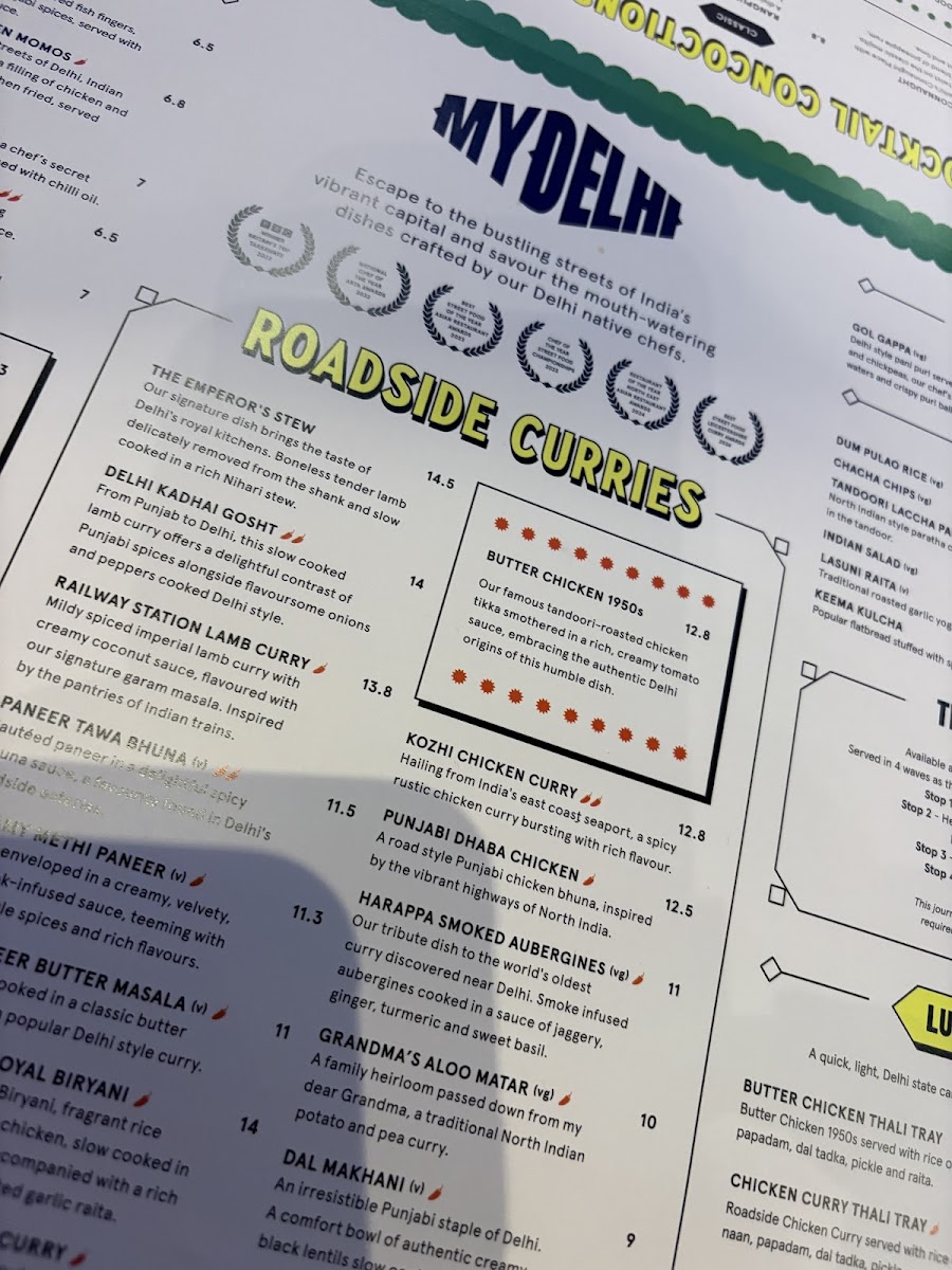 Menu My Delhi Leicester-9