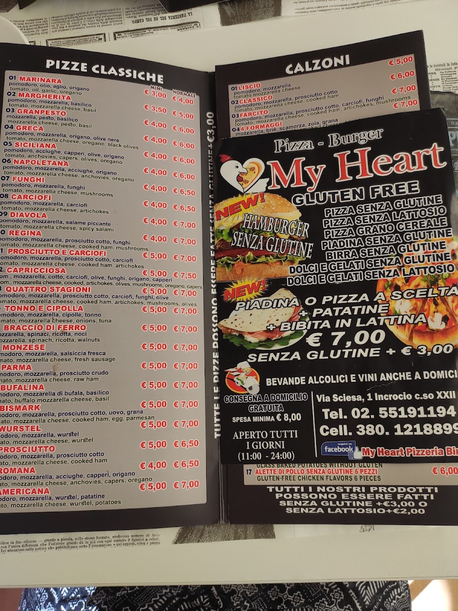 Menu My Heart - Pizze, Hamburger E Piadine Gluten-Free E Lactose-Free-5