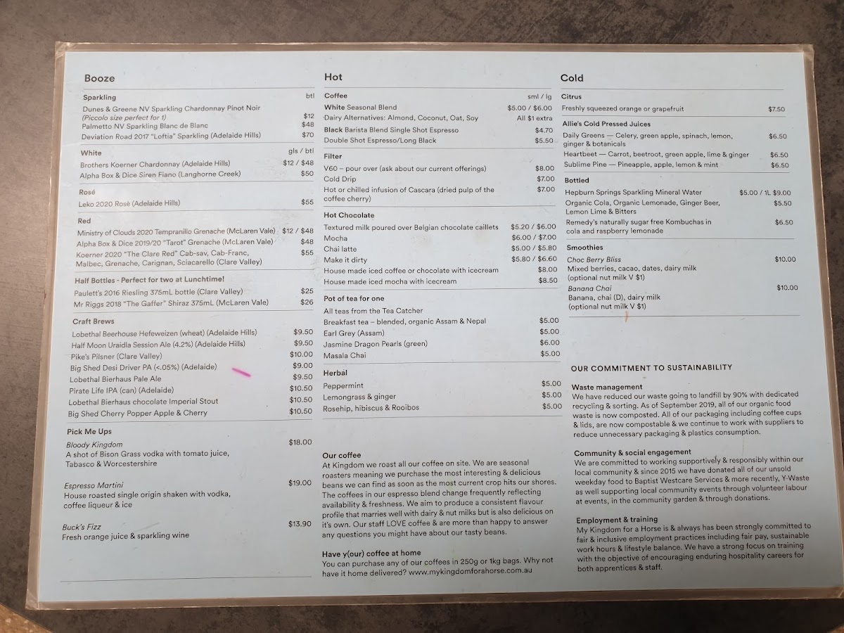Menu My Kingdom For A Horse-5