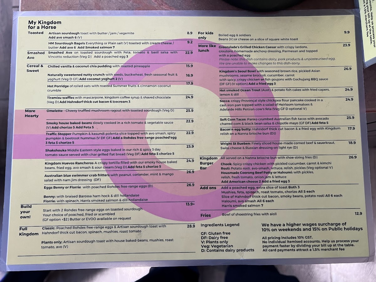 Menu My Kingdom For A Horse-7