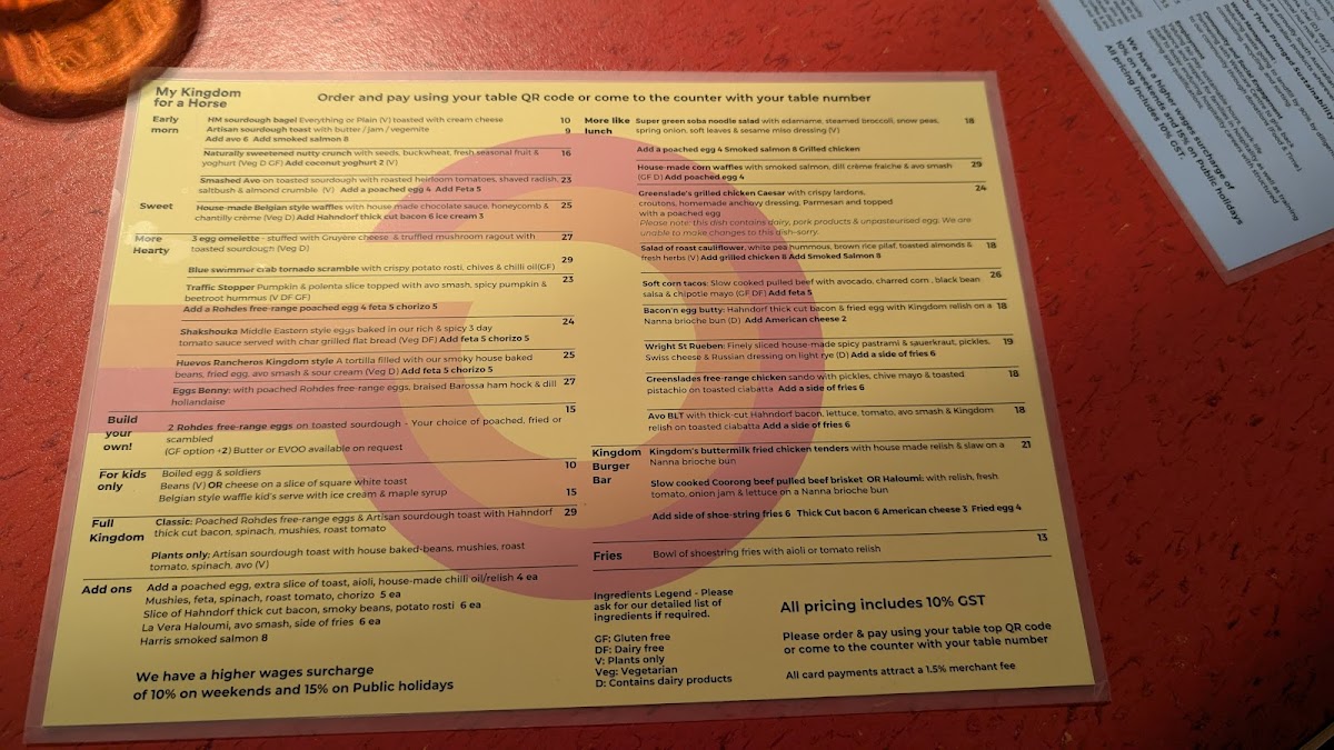 Menu My Kingdom For A Horse-8