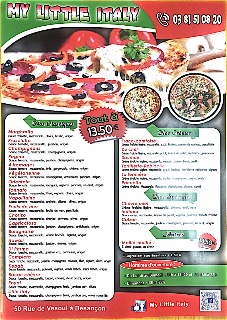 Menu My Little Italy (Saint-Claude)-2
