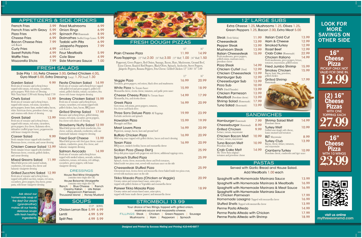 Menu My Three Sons-1