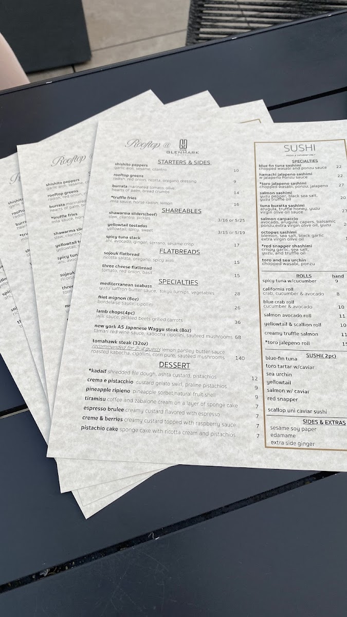 Menu Mya Rooftop Restaurant, The Glenmark Hotel-10