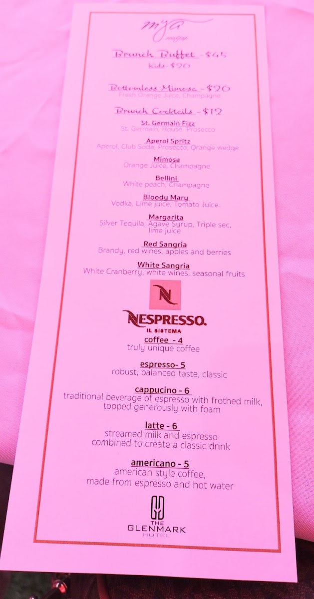 Menu Mya Rooftop Restaurant, The Glenmark Hotel-4