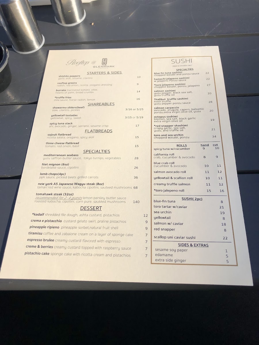 Menu Mya Rooftop Restaurant, The Glenmark Hotel-9