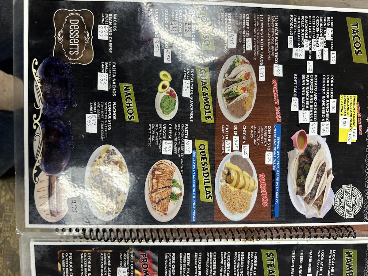 Menu Mya's Tex-Mex Cafe-4