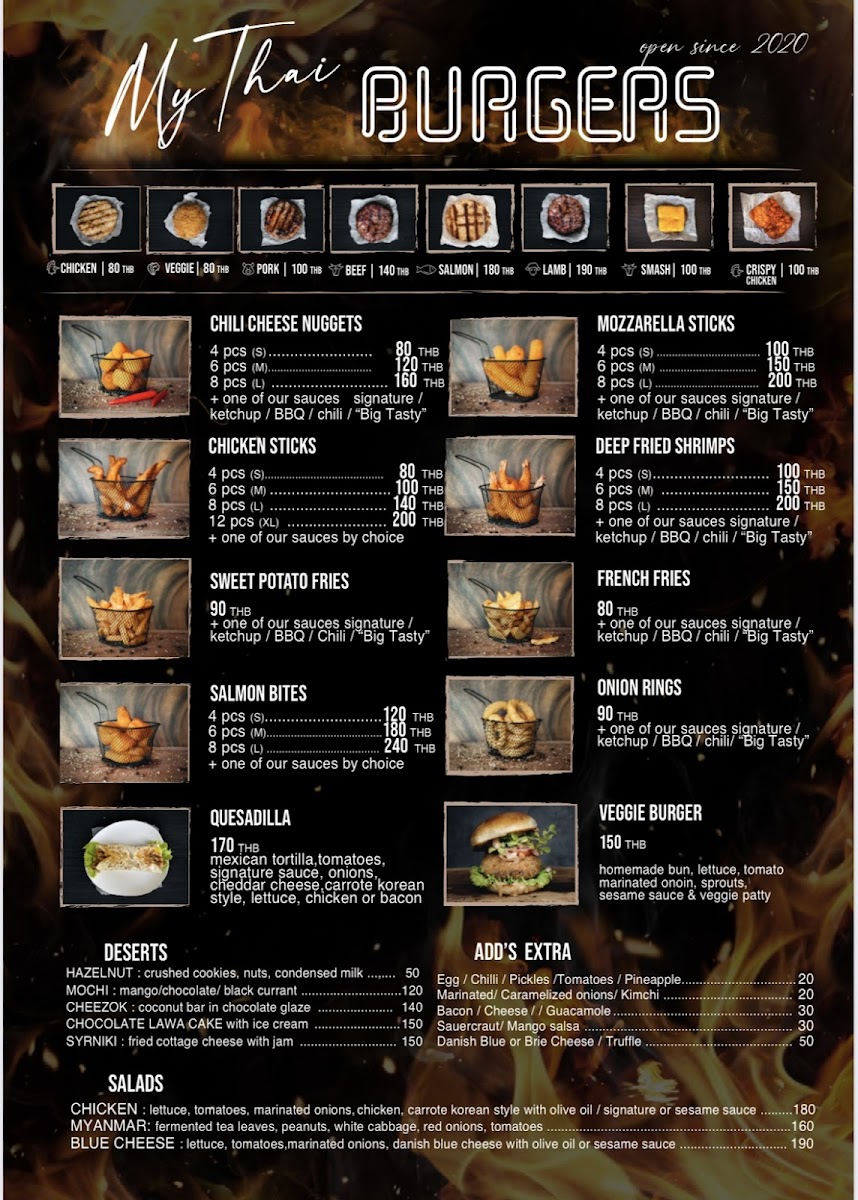Menu Mythai Burgers Thong Sala-2
