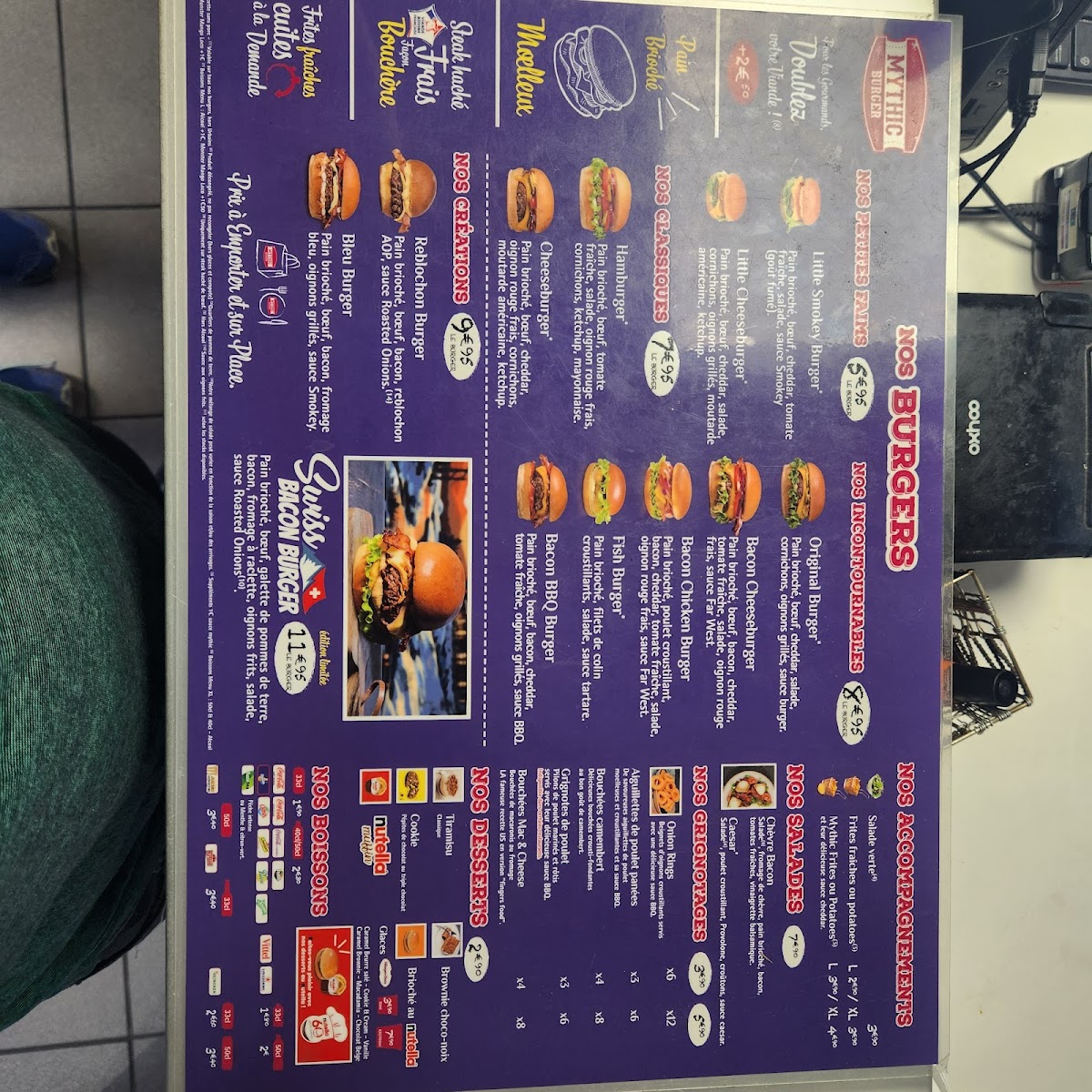 Menu Mythic Burger Colomiers-1