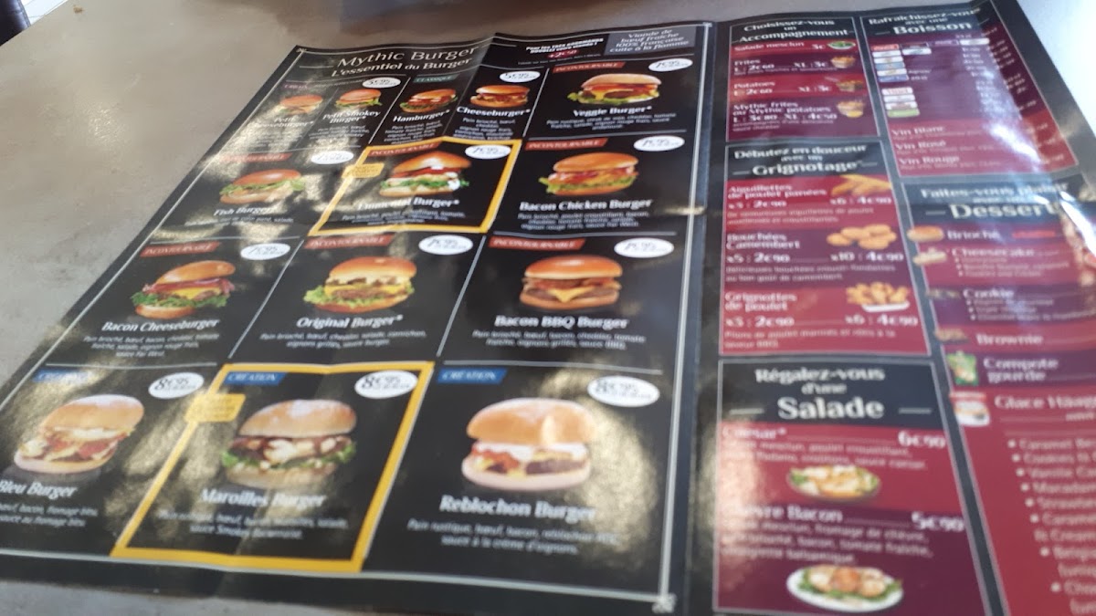 Menu Mythic Burger Colomiers-5