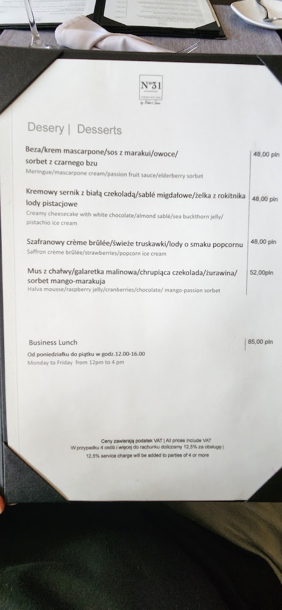 Menu N31 Restaurant & Bar-5