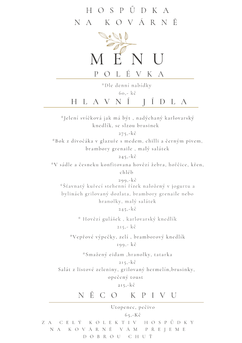 Menu Na Kovárně-1