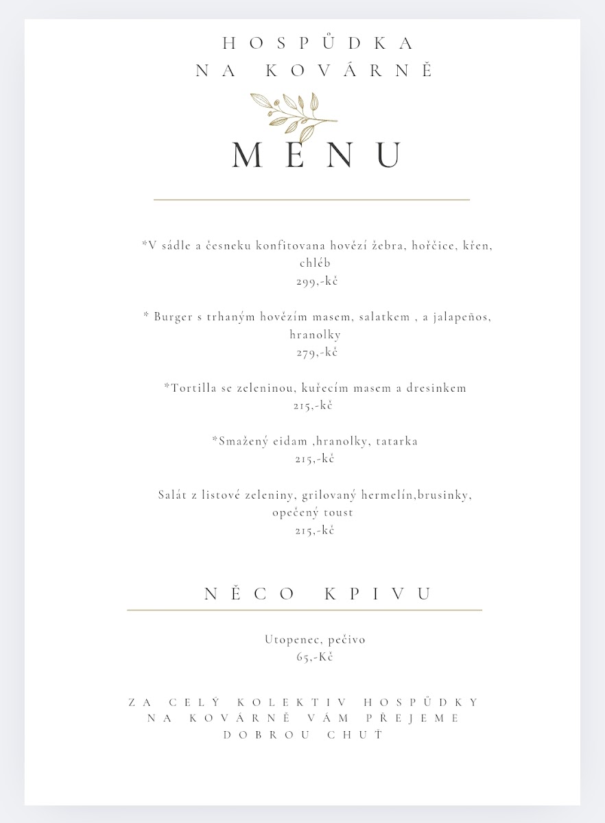 Menu Na Kovárně-2