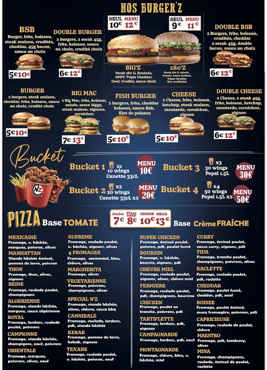 Menu Naan'z Pizzeria Fast Food-1