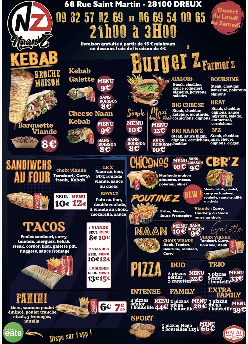 Menu Naan'z Pizzeria Fast Food-2