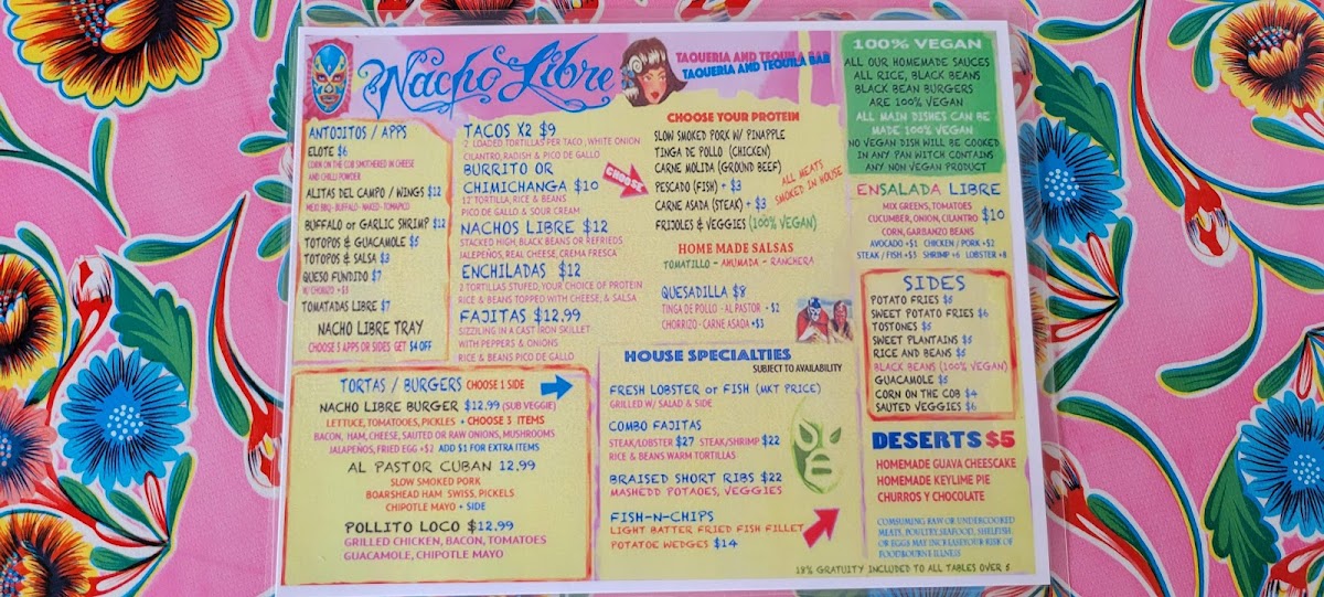 Menu Nacho Libre Rincon-1