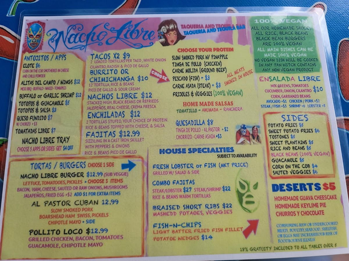 Menu Nacho Libre Rincon-2