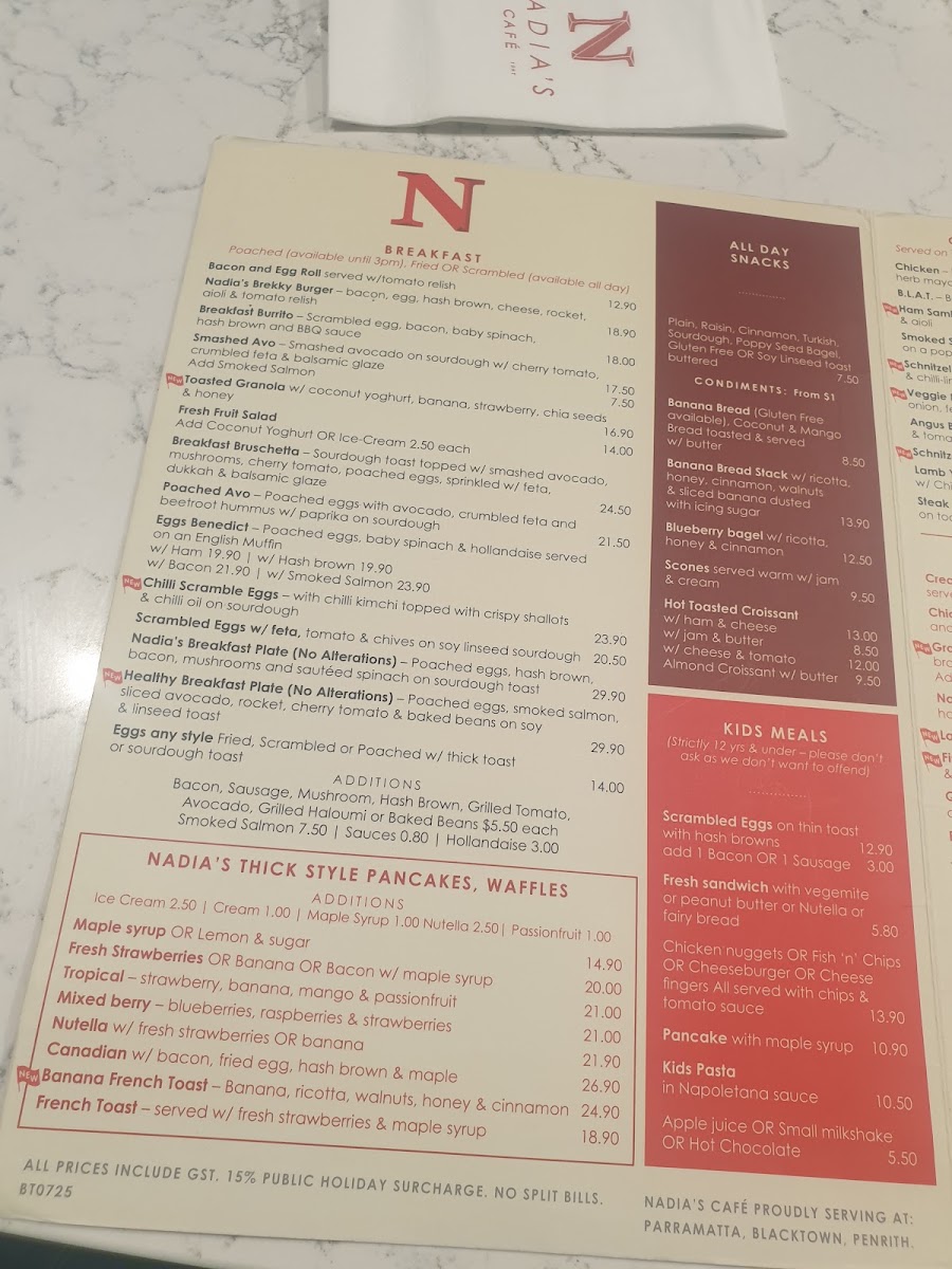Menu Nadia’S Cafe Blacktown-2