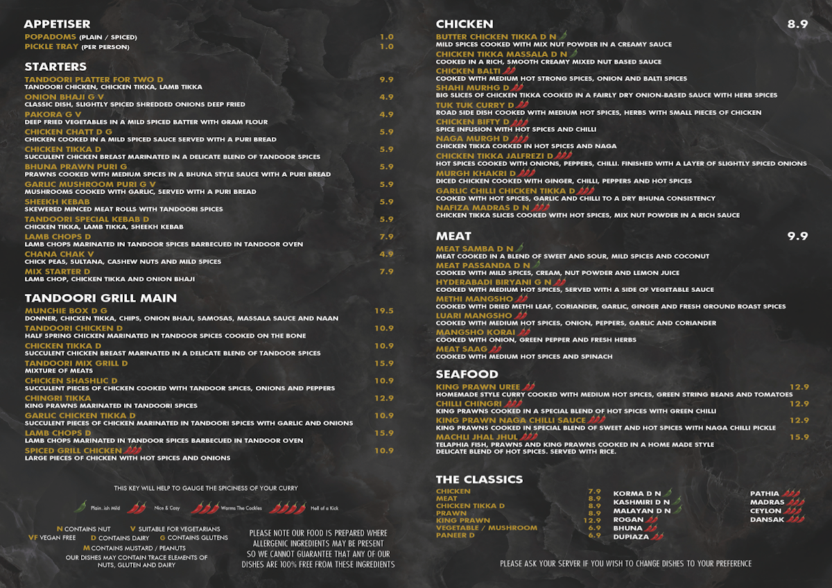Menu Nafiza's Indian Restaurant & Takeaway-2