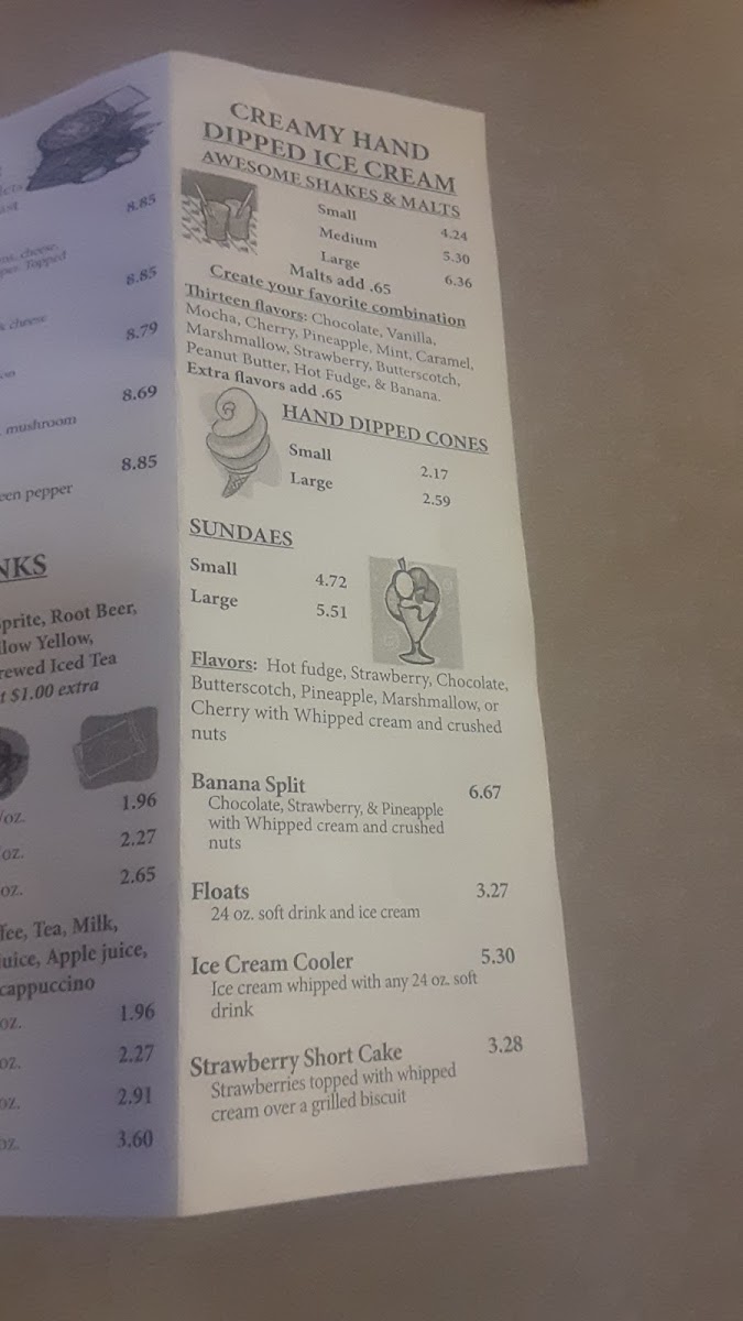 Menu Nagle's Top Dog & Malt Shoppe-1