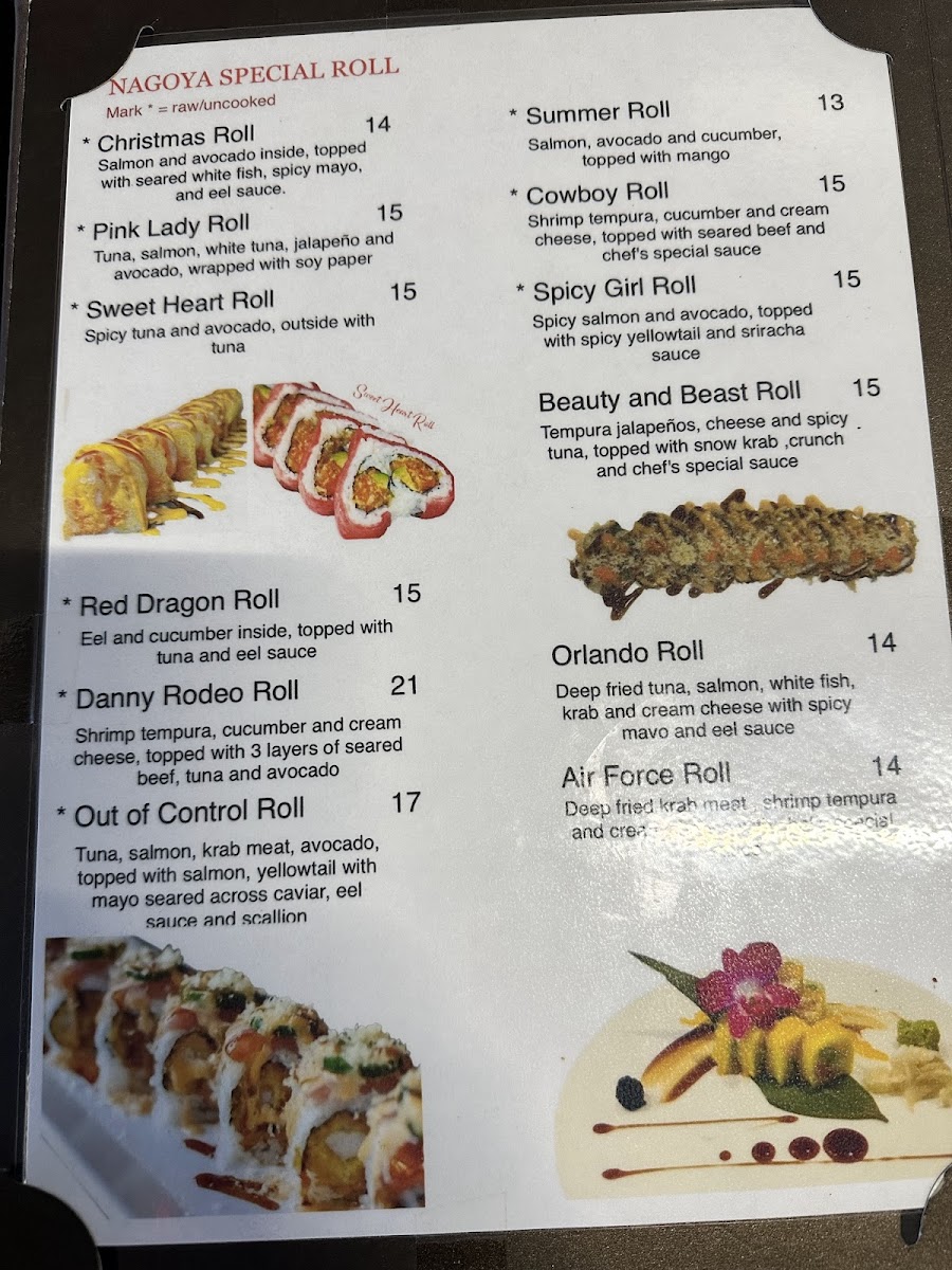 Menu Nagoya Sushi & Hibachi-9