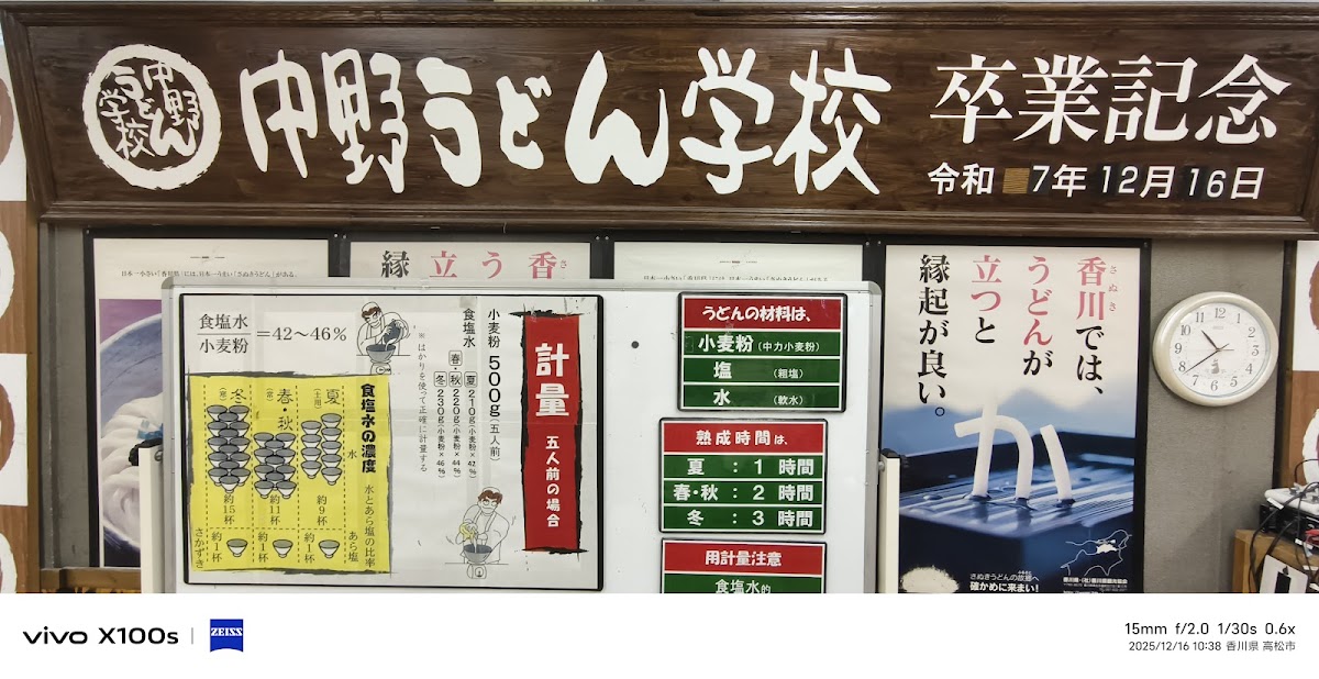 Menu Nakano Udon School Takamatsu-4