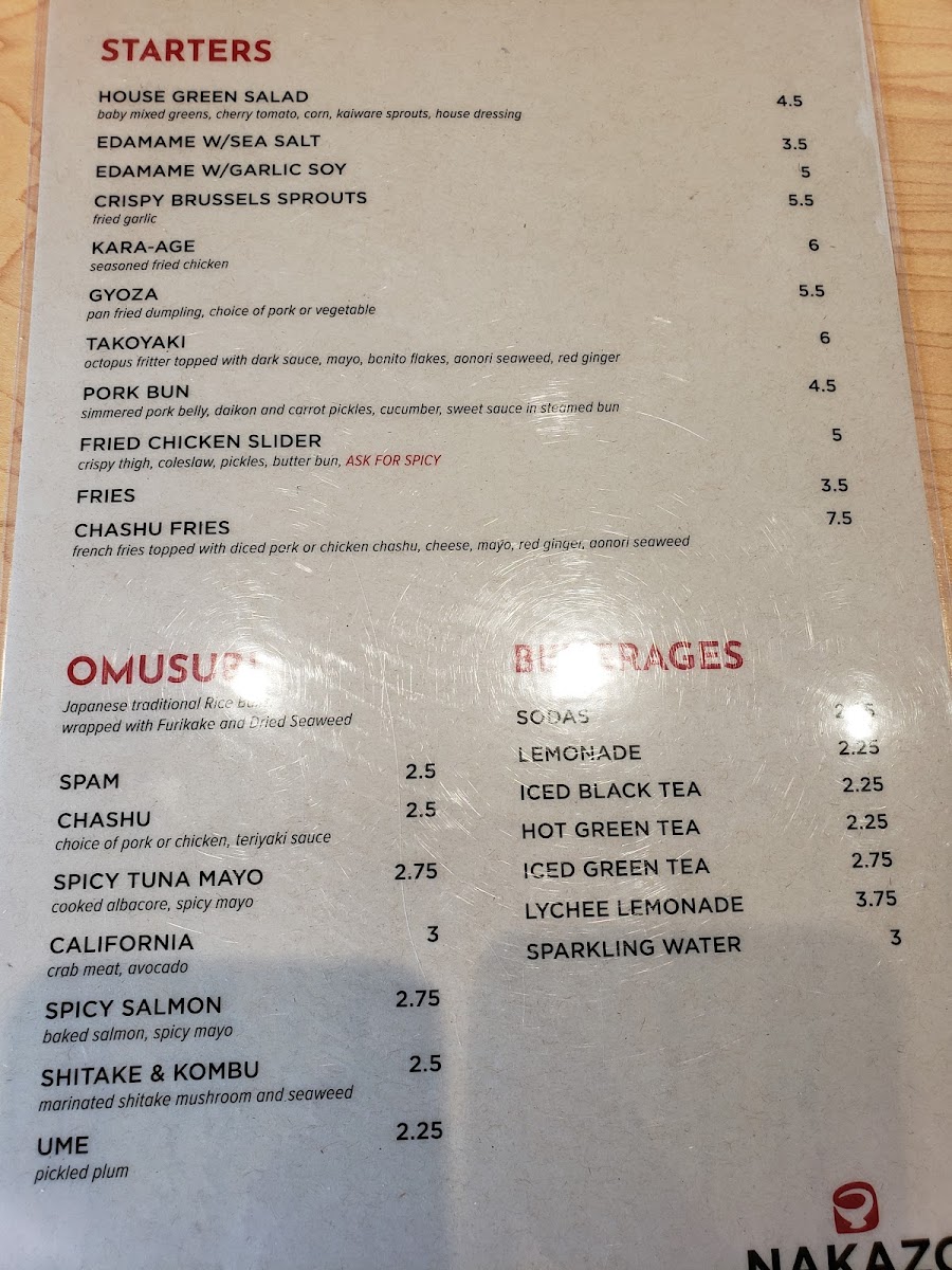 Menu Nakazo Ramen Bistro-10