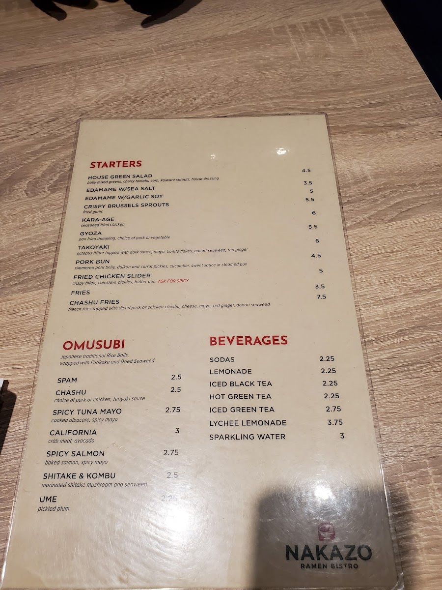 Menu Nakazo Ramen Bistro-4
